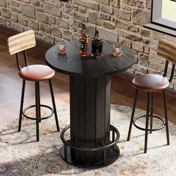 Farmhouse-Style Mini Bar Table – Compact & Functional(CHAIRS NOT INCLUDED)