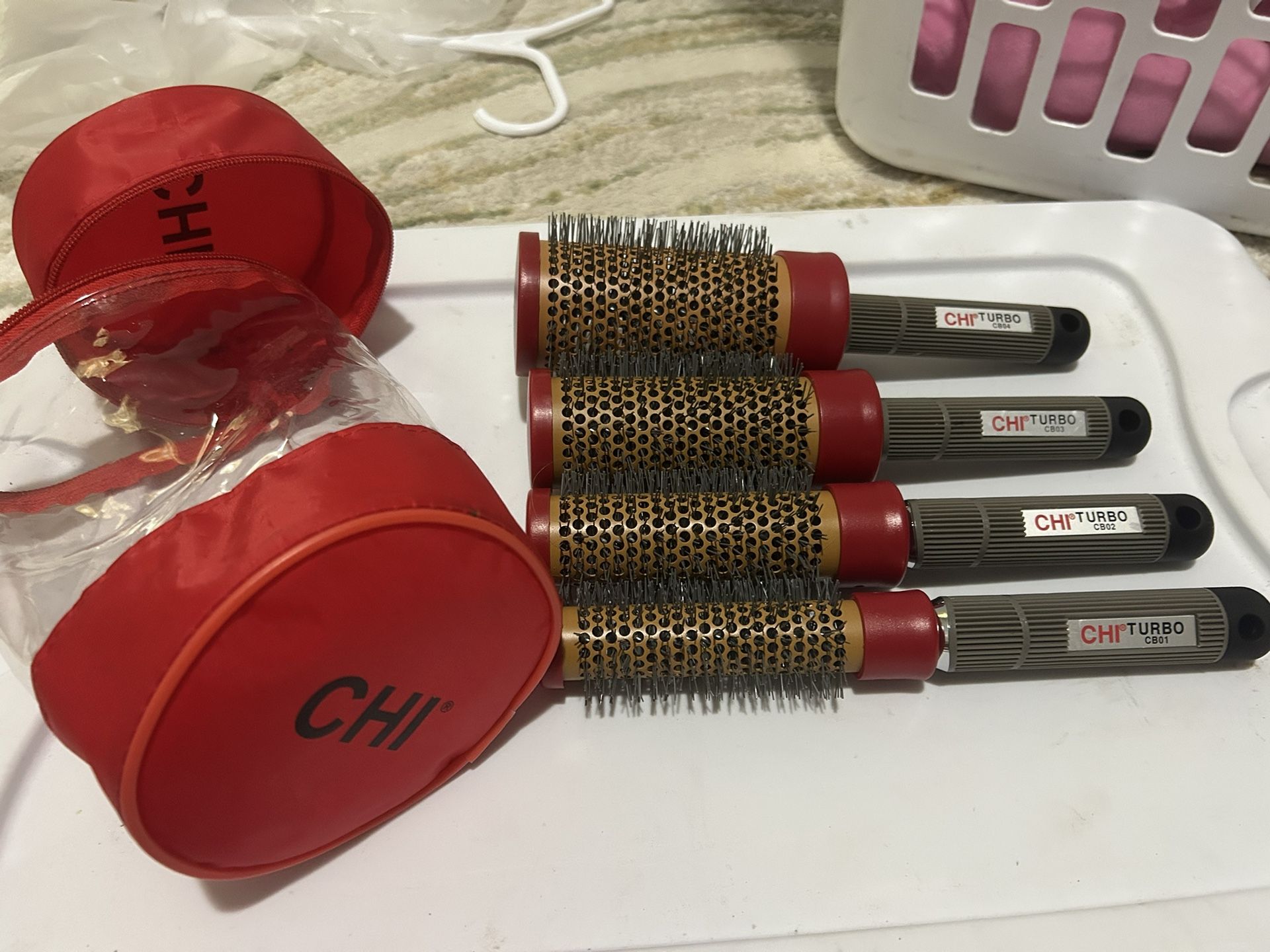 NEW!! Chi Turbo Round Nylon Brush Set