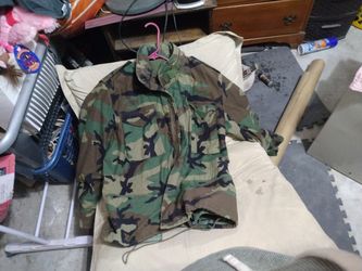 Green Camo Military Coat