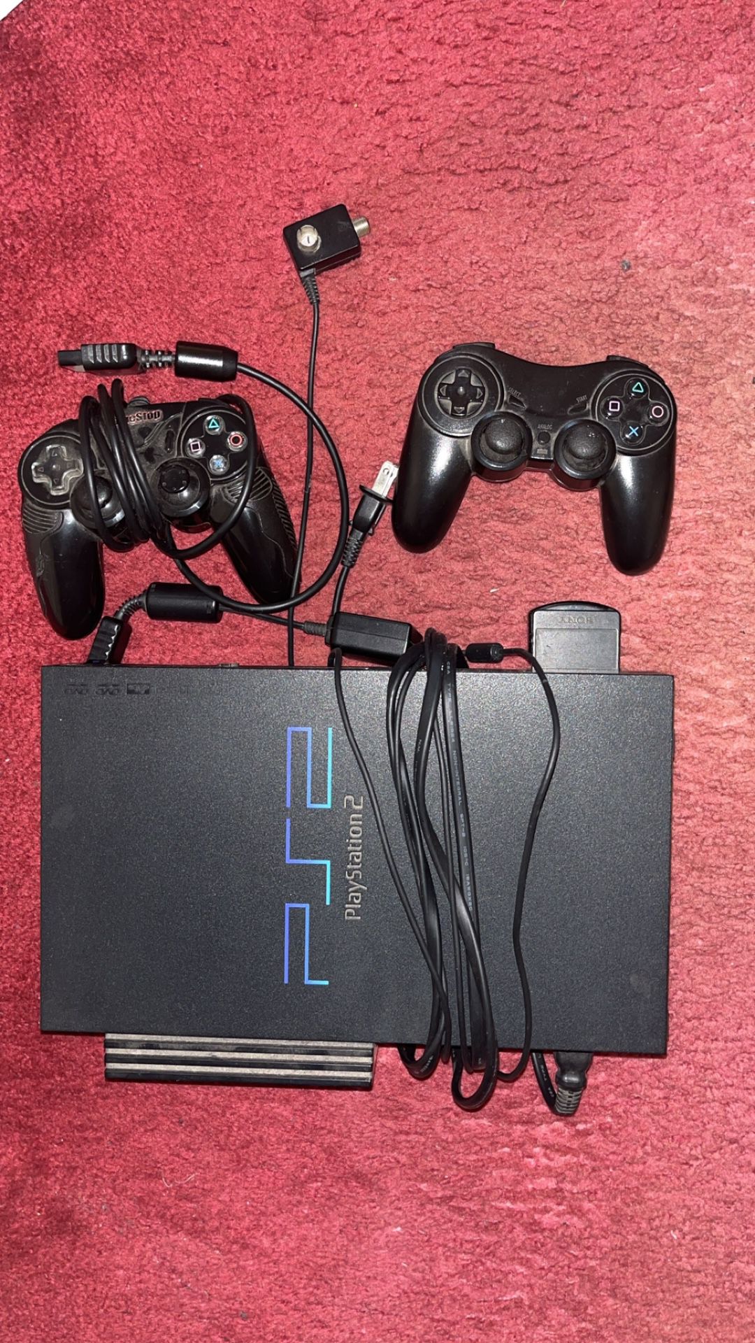 PS2, 65+ Games, 2 Controllers, Memory Card & All Cords 