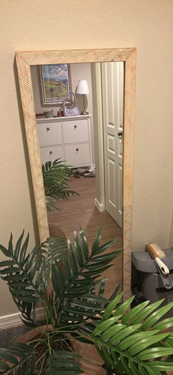 wooden frame full length mirror