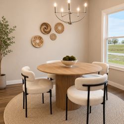 Perfect Modern Round dining set Table + 4 chairs