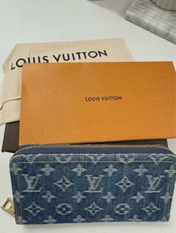 Louis Vuitton blue denim wallet