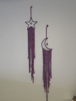 Purple Macrame Wall Hangings