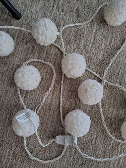 White Rose Ball String Lights