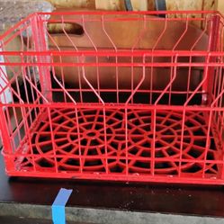 Antique Metal Milk Crate