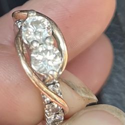 2 Carat White And Rose Gold Diamond Ring