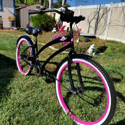 Skullxbones Huntington Beach Bicycle Company Nexus 3 Speed Beach Cruiser Bicycle 