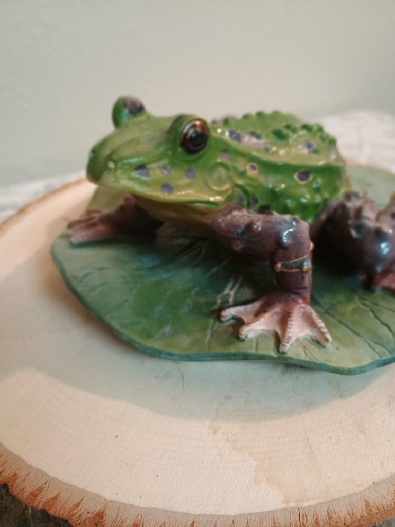REALISTIC FROG ON A LILY PAD