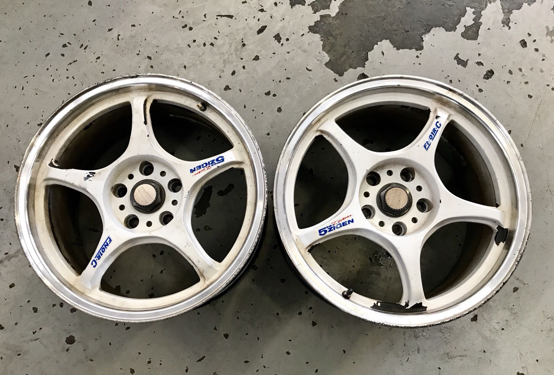 5zigen fn01rc wheels 17x9 +35 offset 5x114.3