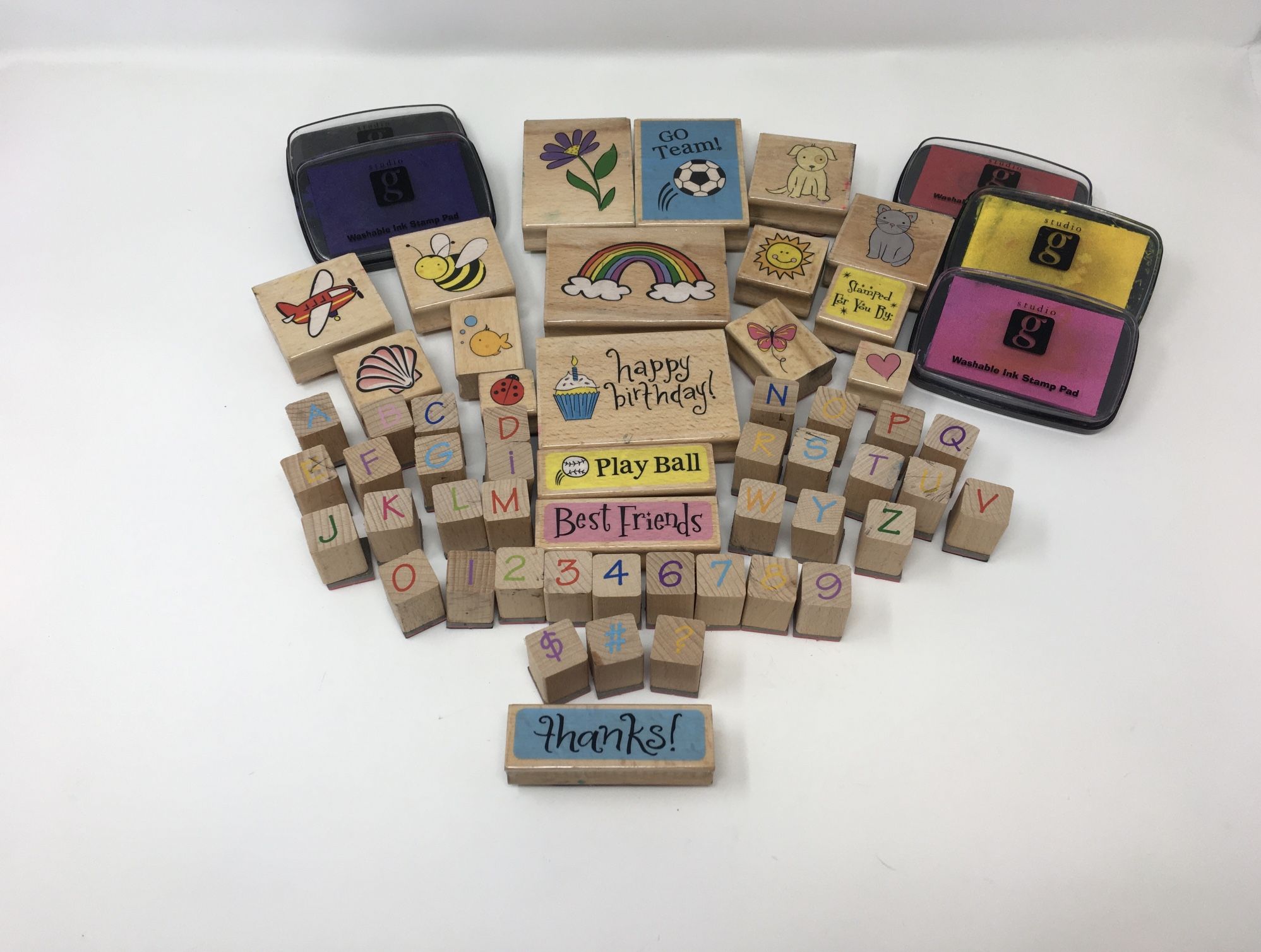 Assorted Stamps And Ink Pads