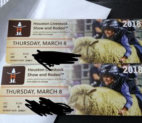 Title two Luke Bryan tickets March 8th section 107 row r seats 5 and 6