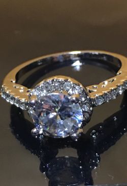 2.67 CT round cut Moissanite Solitaire wedding engagement promises ring