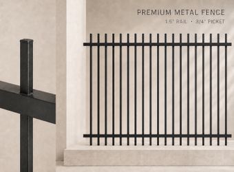 70”x94” Heavy Duty Steel Fence Panel | Extended Picket | Galvanized