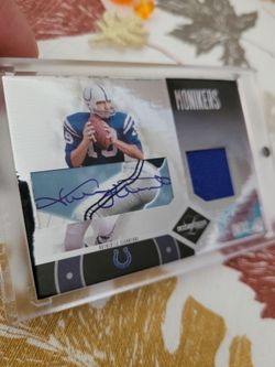 Johnny Unitas game used patch autograph card /5
