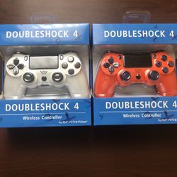 2 Brand New PS4 Controllers ( White And Orange)
