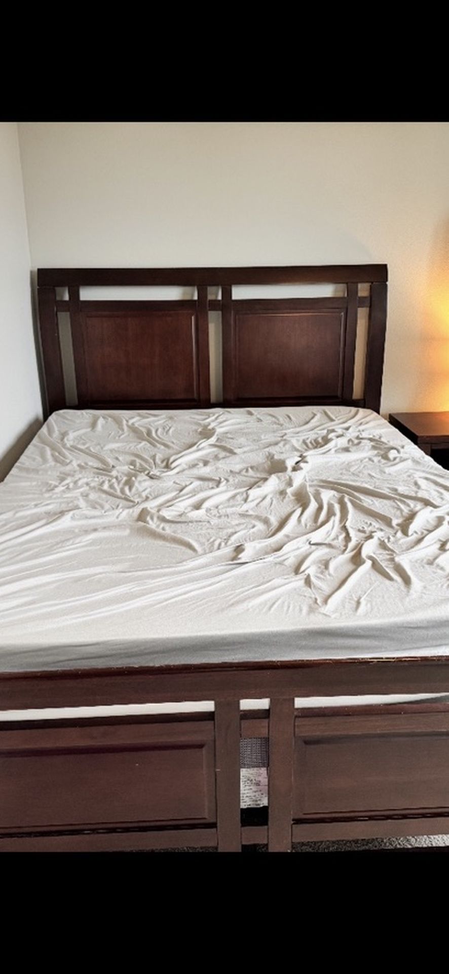 Queen Bed Frame And Bedside Table