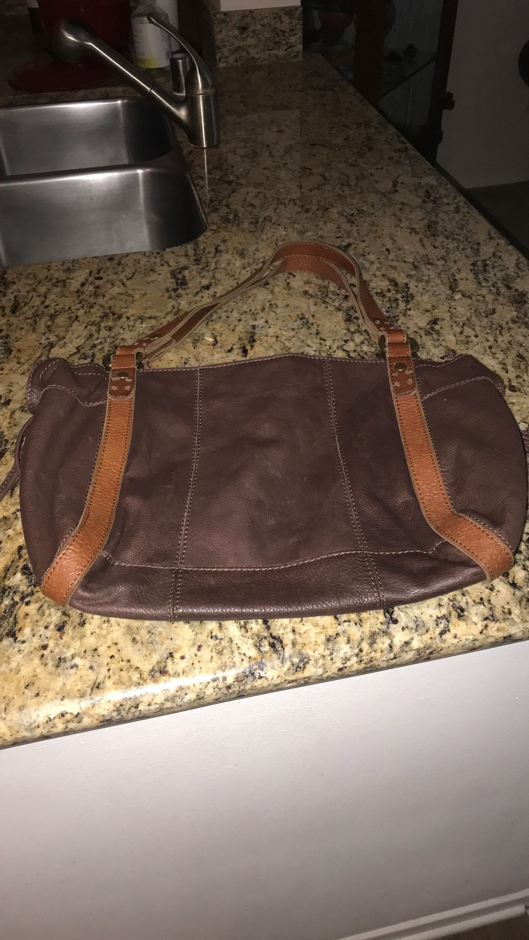 Lucky Brand Brown Leather Hobo Bag 