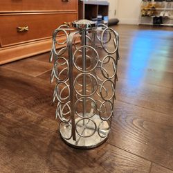 Keurig K-Cup 36 Coffee Tea Pod Chrome Spinning Round Carousel Countertop Holder, good condition