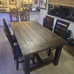 Solid Wood Dining Room Table 