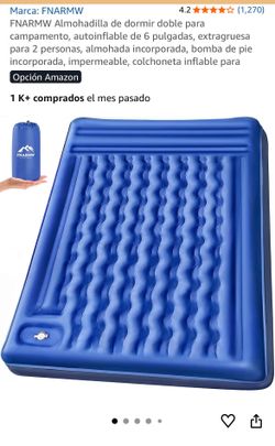 Colchóneta inflable para camping trae su bomba de pie integrada