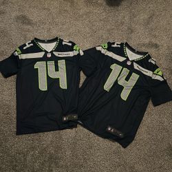 Two Seahawks DK Metcalf NFL Jerseys (sizes- Large And Medium)
