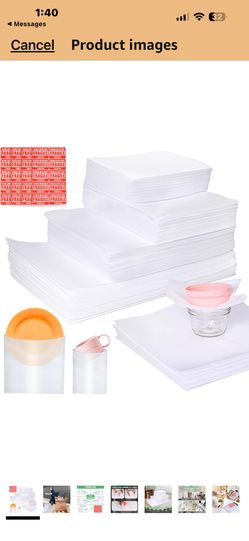 540Pcs Dish Packing Supplies for Moving, 270 Cushion Foam Wrap Pouches & Sheets 4 Sizes (16x12", 12x12", 12x7.8", 7.8x7.8") with 270 Fragile Stickers 