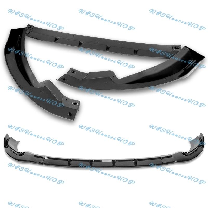 For 2013-2020 Nissan 370Z GT-Style Painted Black Front Bumper Body Spoiler Lip -(2-PU-497-PBK