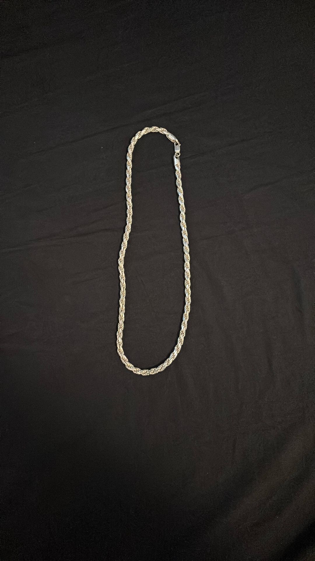 .925 Silver Rope Chain 18 Inch