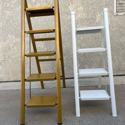 Ladders for Home, Anti-Slip Pedals, Aluminum Step Stool Foldable, Lightweight to Move