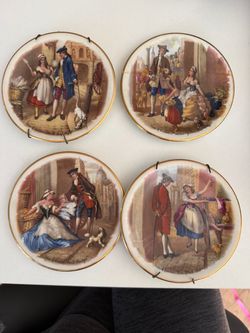 Vintage Harry Hancock Rydalia Ware “Cries of London” Plates – Set of 4