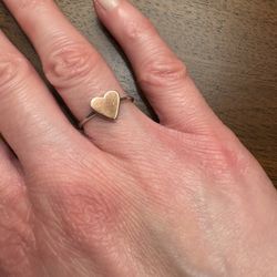 Copper Heart Ring, Size 5