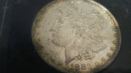 1883 o Morgan silver dollar