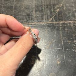 Sliver Ring With Small diamonds