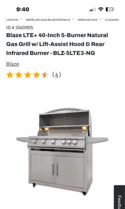 Blaze Lite 40” 5 Burner Gas BBQ