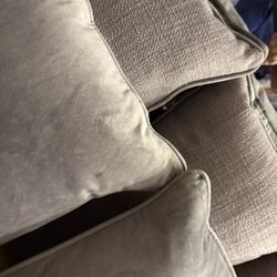 14 Accent Gray Pillows With Feather Insert