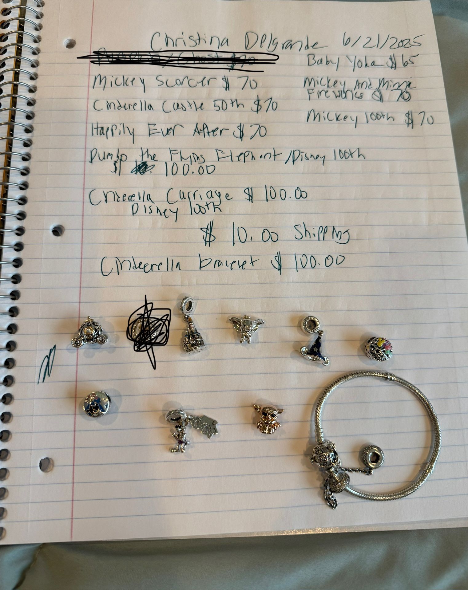 Disney Pandora Bracelet And Charms