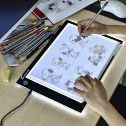 Light Box Drawing Pad, Tracing Board with Type-C Charge Cable and Brightness Adjustable for Artists, AnimationDrawing, Sketching, Animation, X-ray Vie
