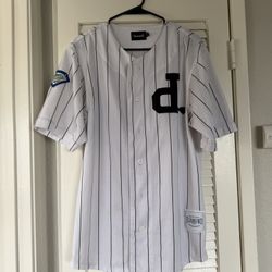 Diamond Supply Co Baseball Jersey Size:S White/Black Pinstriped 98 Embroidered