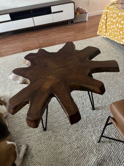 Teak Wood Slice Coffee Table From World Market