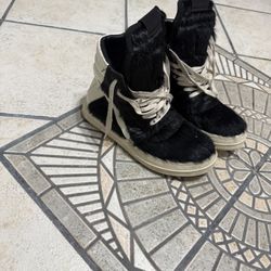 Rick Owens Geo Basket FurHigh Top