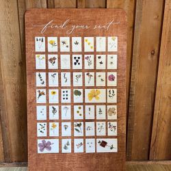 Seating Chart Sign For Wedding