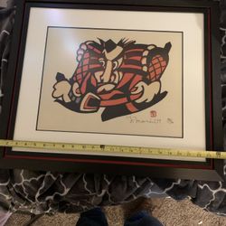 1898 Antique Japanese Stencil Art Painting 