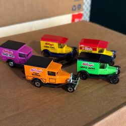 Matchbox Kelloggs Mail Order Delivery Trucks. 5 Different 