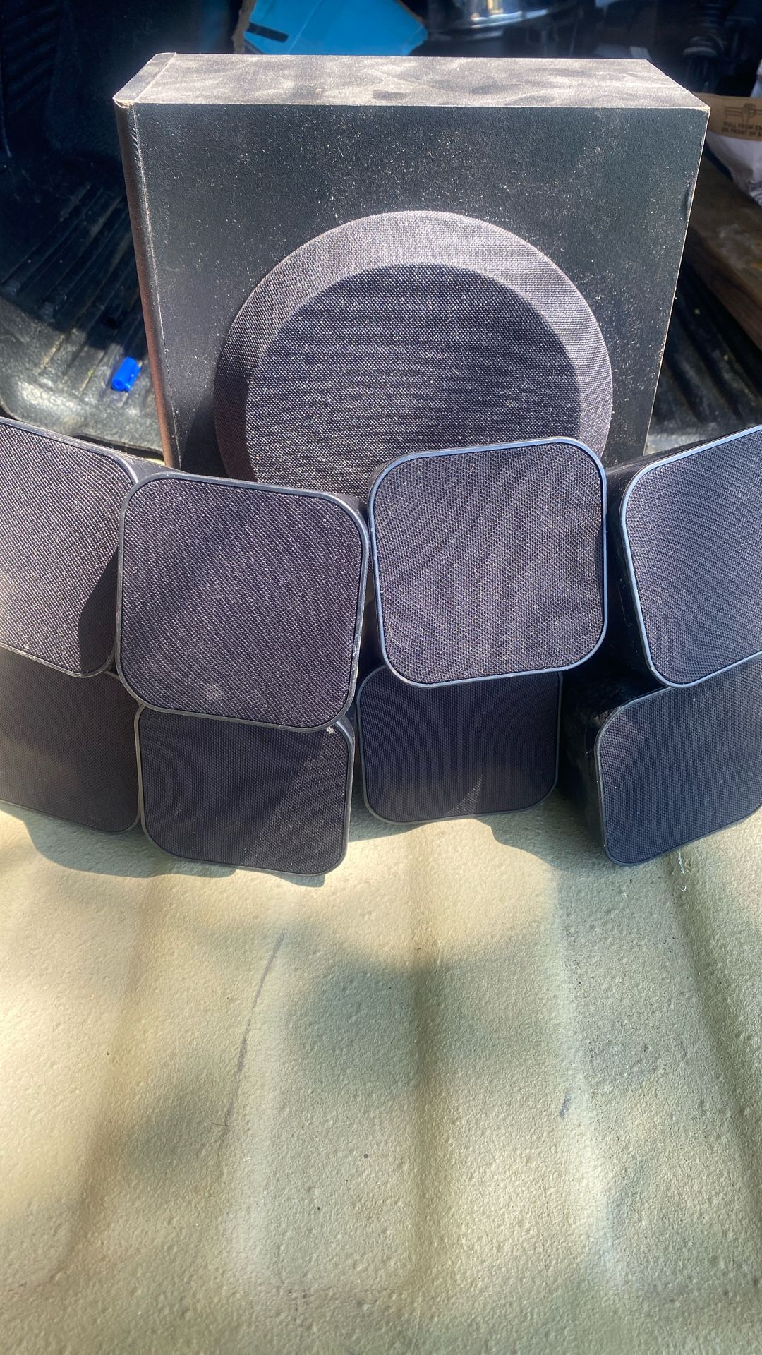 8 Speakers And One Woofer $10
