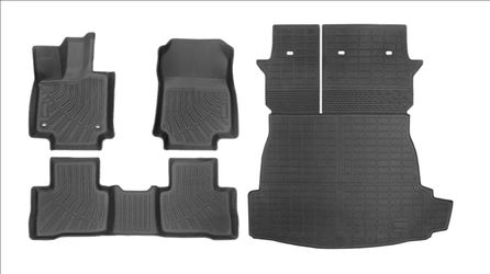 EnergyyWing Custom Floor Mats & Cargo Liner for 2025 Toyota RAV4 PHEV (Plug-in Hybrid), All-Weather TPE Liners with Backrest Mats, 3D Laser Scanned fo