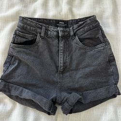 Cotton On Black High Waisted Jean Shorts