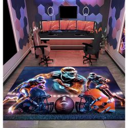 GUG Ground Ball American Football Rug measuring 79" x 59" (200 cm x 150 cm)