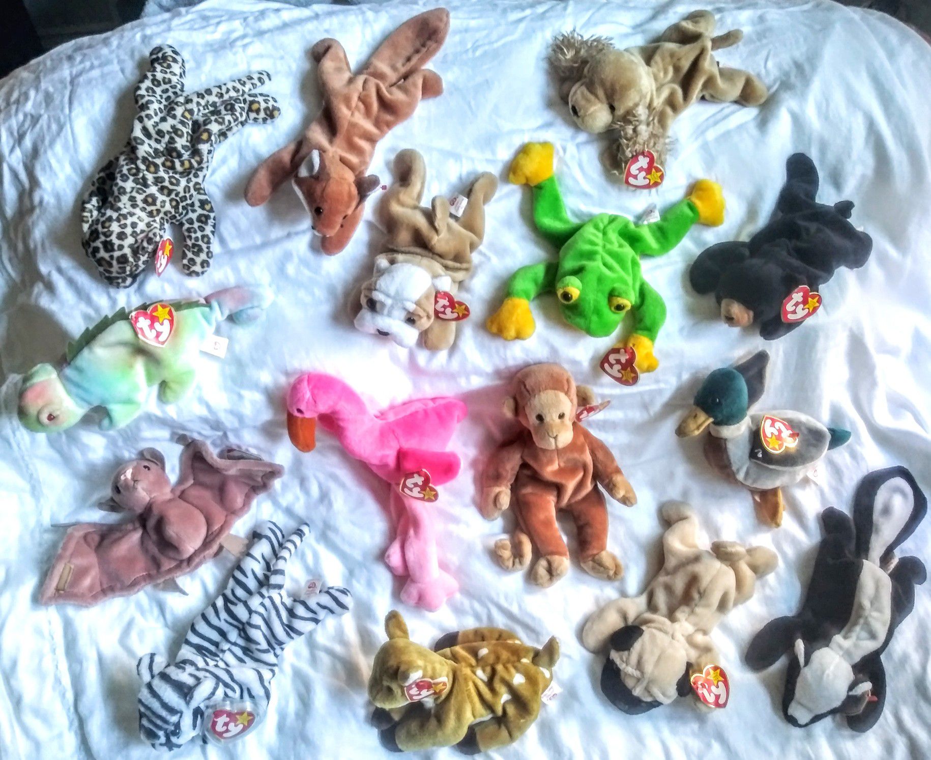15 QUALITY / RARE BEANIE BABIES w/ SOME TAG ERRORS - GREAT SHAPE