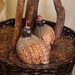 Set Of Decorate Quails